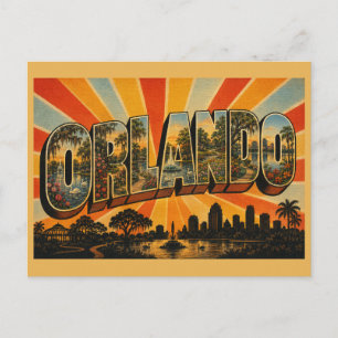 Orlando Florida Botanical Garden Lake Art Postcard