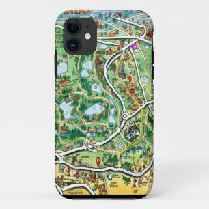 Orlando Florida Cartoon Map iPhone 11 Case