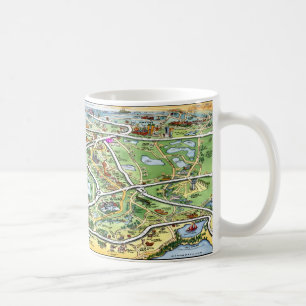 Orlando Florida Cartoon Map Coffee Mug