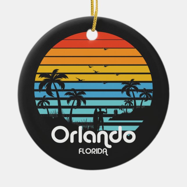 Orlando,Florida Ceramic Tree Decoration (Front)