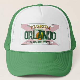 Orlando Florida flag license plate hat