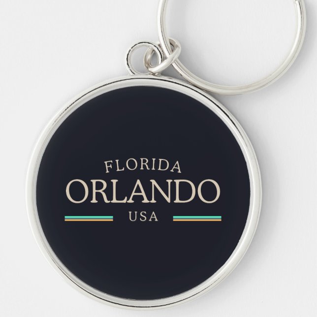 Orlando Florida Heritage – Midnight Key Ring (Front)