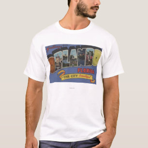 Orlando, Florida - Large Letter Scenes T-Shirt