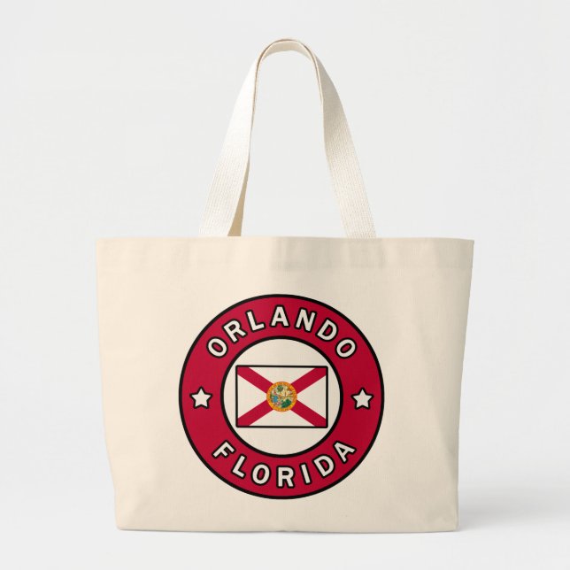 Orlando Florida Large Tote Bag (Front)