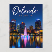 Orlando Florida Night Skyline City Travel