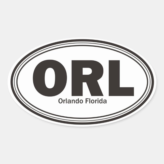Orlando Florida Oval Sticker (Front)