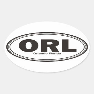 Orlando Florida Oval Sticker