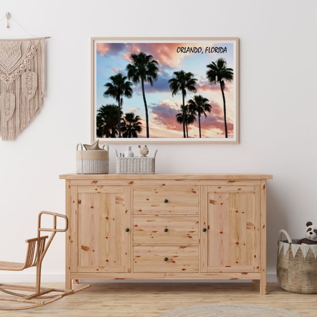 Orlando, Florida Pink Clouds & Palm Trees Poster (Creator Uploaded)