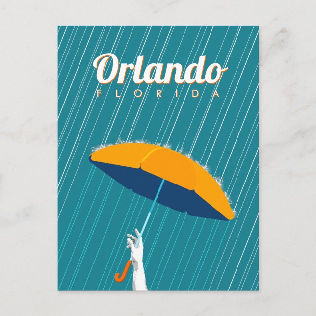 Orlando, Florida - Rain Holiday Postcard (Front)