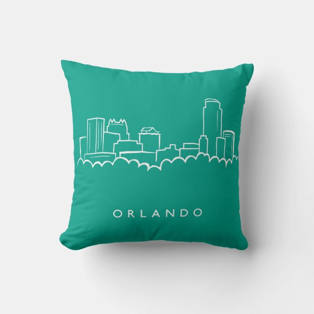 Orlando Florida Skyline Cushion (Front)