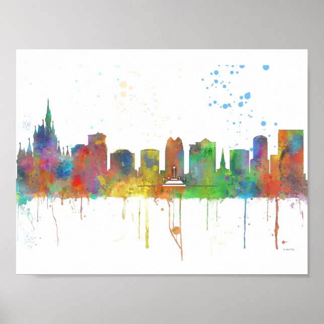 ORLANDO, FLORIDA SKYLINE POSTER (Front)