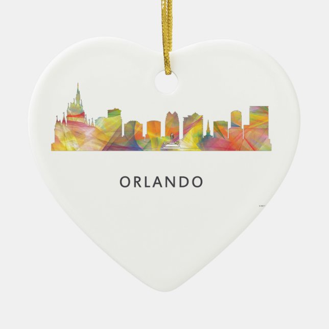 ORLANDO, FLORIDA SKYLINE WB1 - CERAMIC TREE DECORATION (Front)