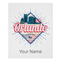 Orlando Florida United States Skyline Vintage USA