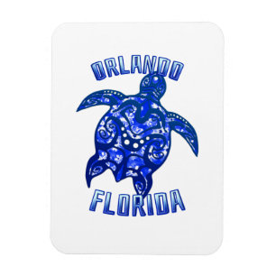 Orlando Florida Vacation Tribal Turtle Magnet