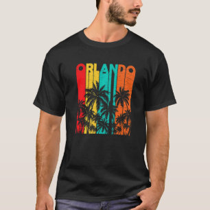Orlando Florida Vintage Retro Tropical Summer Men  T-Shirt