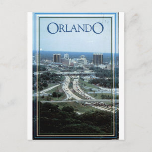 Orlando Florida Vintage Skyline Portrait View Postcard
