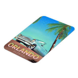 Orlando Florida vintage travel poster, Magnet