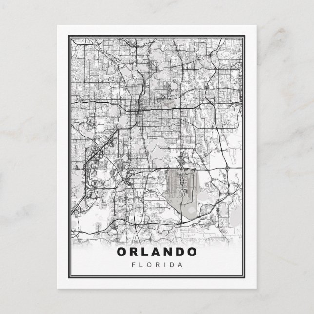 Orlando Map Postcard (Front)