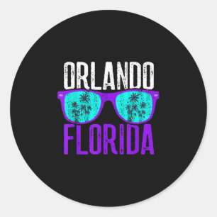Orlando Shirts Women Men Kids Orlando Florida Beac Classic Round Sticker