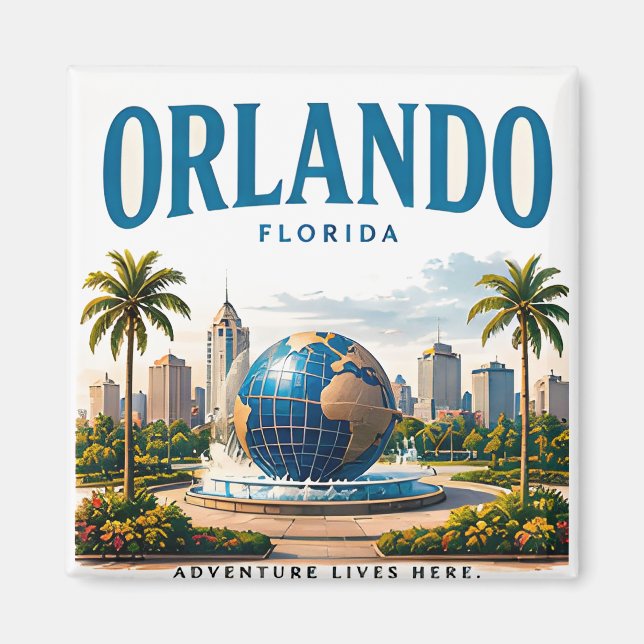 Orlando Sunshine Adventure Magnet (Front)
