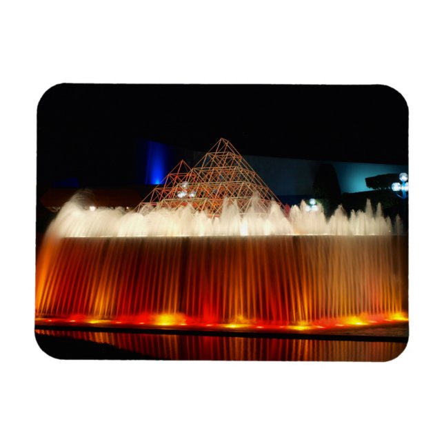 Orlando Theme Park Illuminated Fountain Magnet (Horizontal)