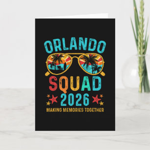 Orlando Vacation Squad 2026 Family Matching Vintag Card