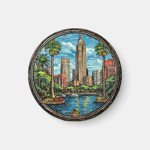 Orlando View with Skyscrapers Magnet