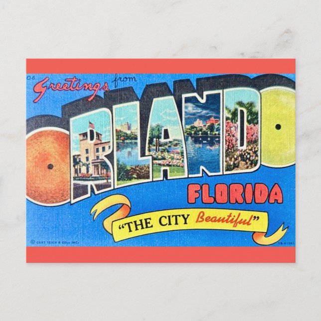 Orlando Vintage Greeting Postcard (Front)