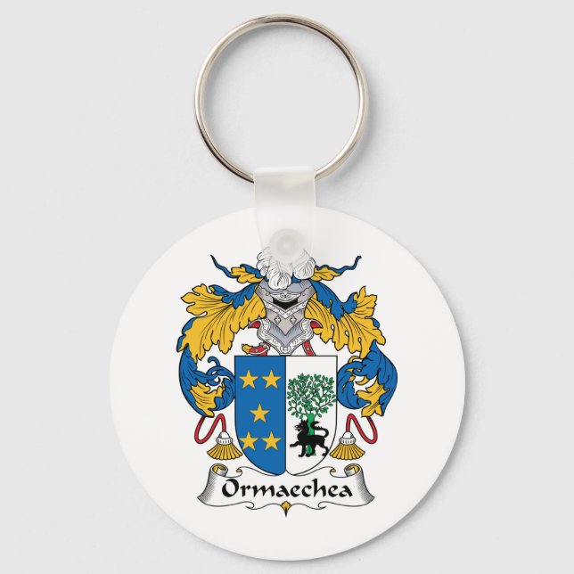 Ormaechea Family Crest Key Ring (Front)