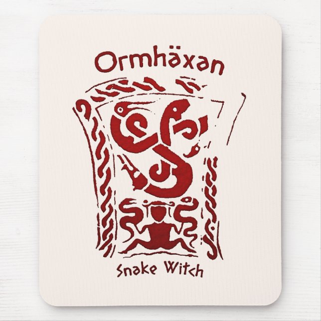 Ormhäxan Snake Witch Rune Mouse Pad (Front)