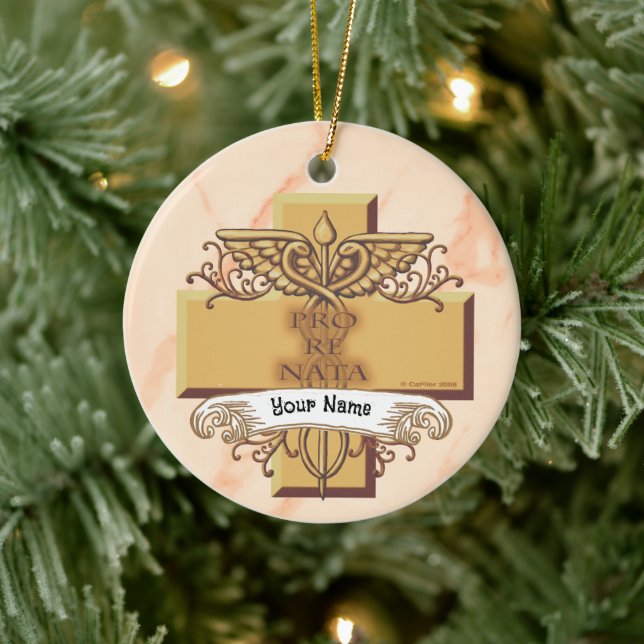 Orn caduceus nurse  ceramic tree decoration (Tree)