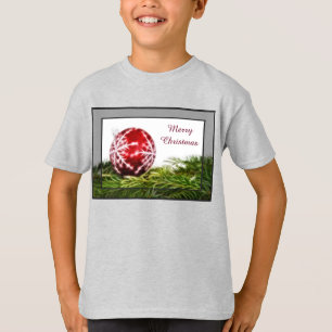 Ornament and Fir Fractal - Merry Christmas T-Shirt