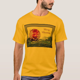 Ornament and Fir Fractal - Merry Christmas T-Shirt
