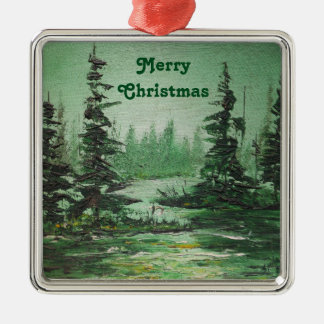 Ornament Ann Hayes Painting Green Forest