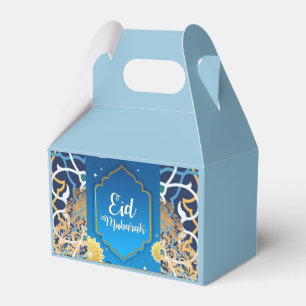 Ornament blue Eid Favour Box