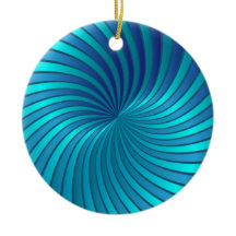 Ornament blue spiral vortex