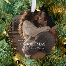 Ornament Card | Modern Trendy Christmas Photo