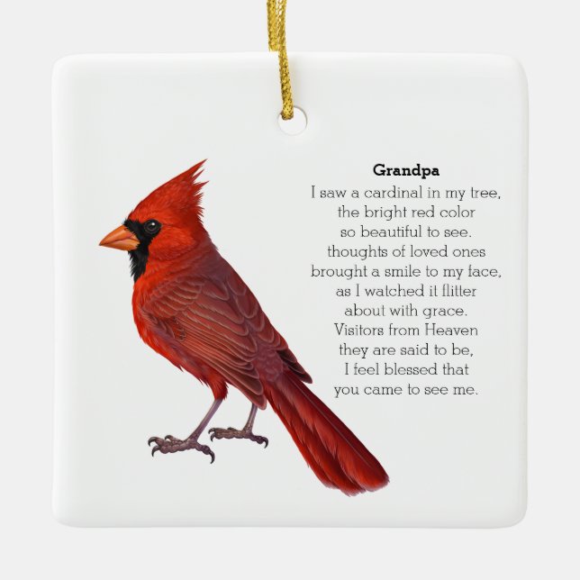 Ornament Cardinal Personalised  (Front)