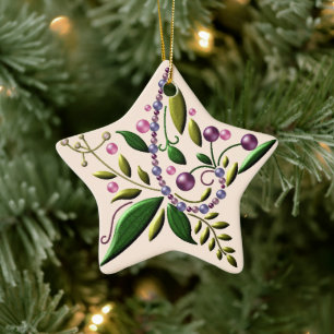 Ornament - Ceramic - Tuscan Star of Christmas