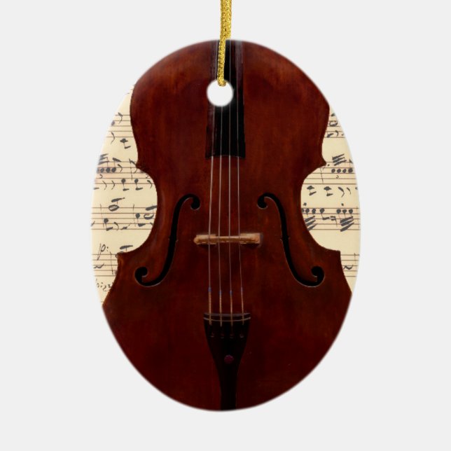 Ornament - Double Bass close-up with sheet music (Front)
