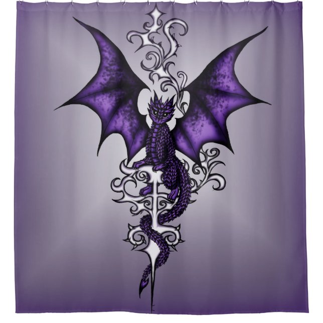 Ornament Dragon Shower Curtain (Front)