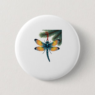 Ornament Dragonfly 6 Cm Round Badge