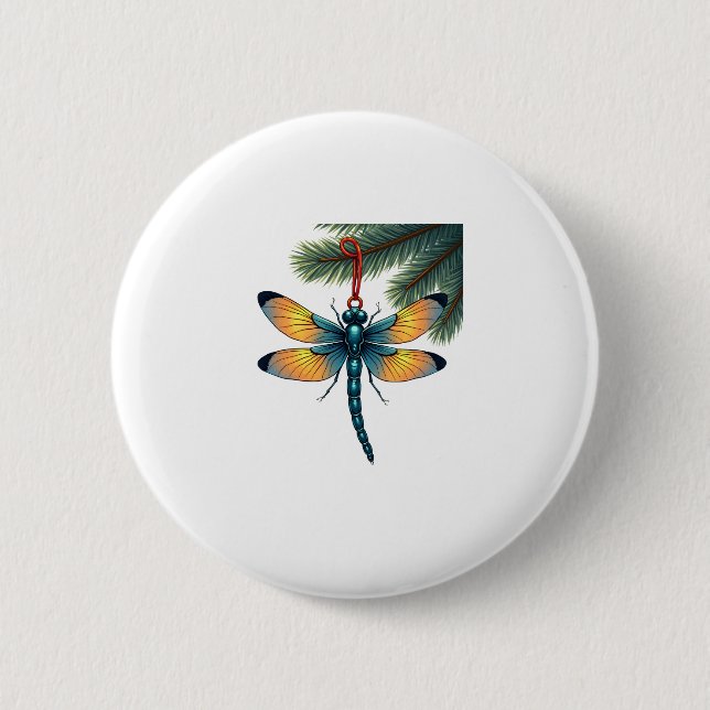 Ornament Dragonfly 6 Cm Round Badge (Front)