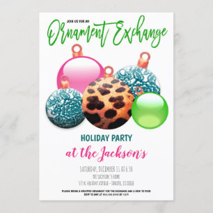 Ornament Exchange Holiday Party Invitation
