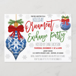Ornament Exchange Holiday Party Invitation