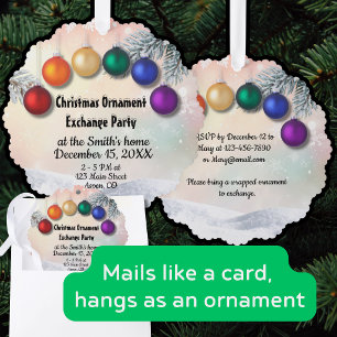 Ornament Exchange Party Invite Keepsake Ornament