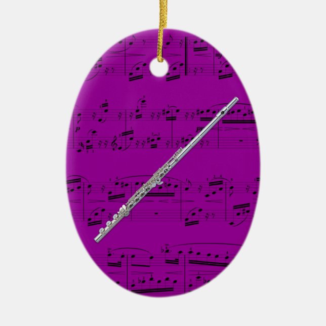 Ornament - Flute - Pick your colour (Front)