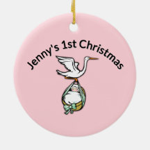 Ornament for Baby Girls First Christmas