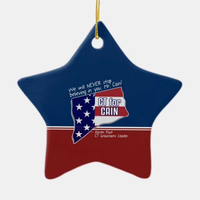 Ornament for Karen Post. CT Leader for Cain (Front)