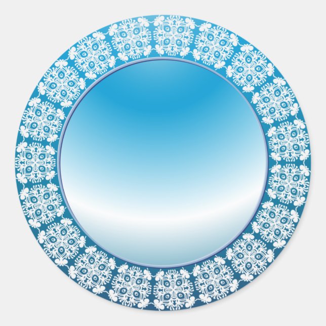 Ornament Frame Design Classic Round Sticker (Front)